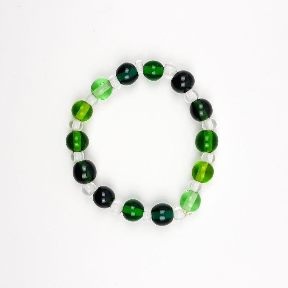 Glasperlenarmband Frühlingsgrün