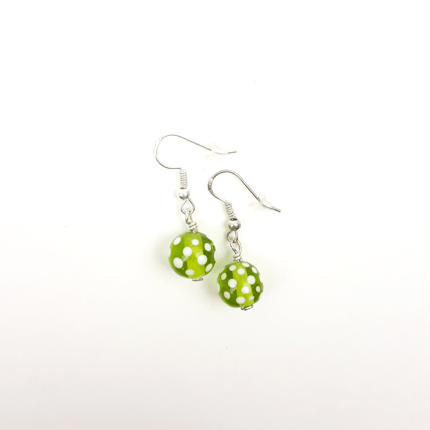 Punkte Ohrringe grün