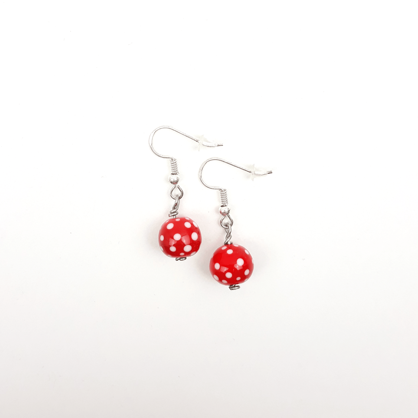 Punkte Ohrringe rot