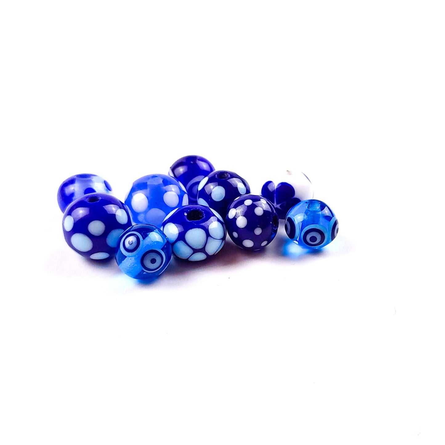 handgefertigte Glasperlen DIY-Set dunkelblau